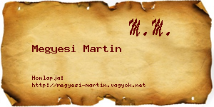 Megyesi Martin névjegykártya